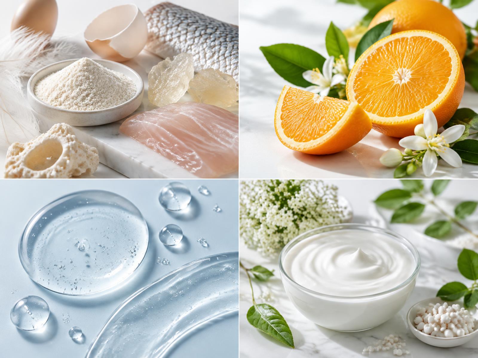 Editorial collagen ingredient textures